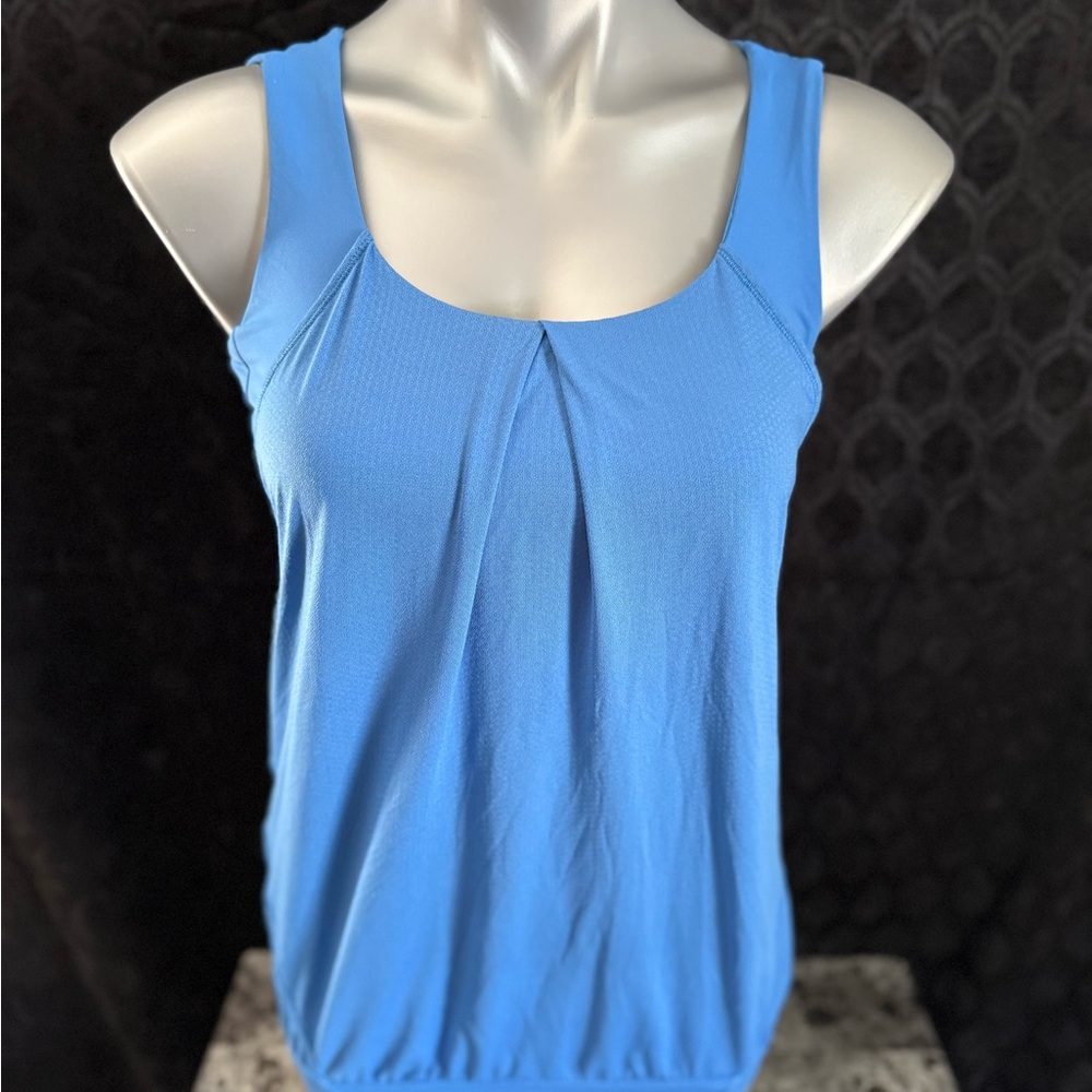 Lululemon Athletica Blue Relaxed Pleated Tank Top